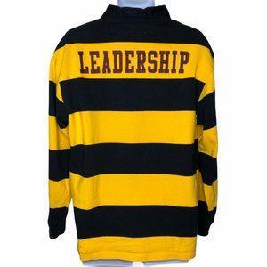 Sport Tek Gold Blue Rugby Shirt Leadership L